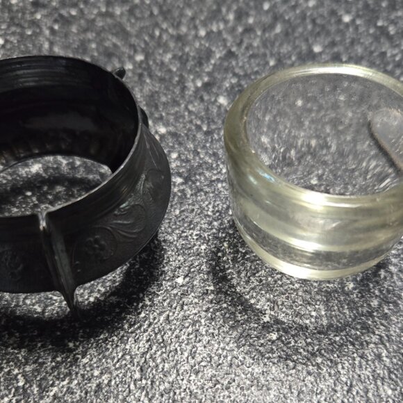 Vintage Russian Silver salt Cellar with insert and spoon - Picture 4 of 7